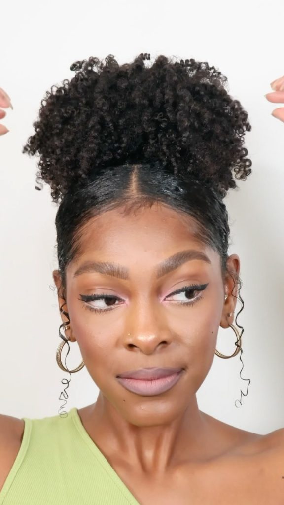 Pineapple Updo Natural Hairstyles for Black Wom  – curlfriendari –  1
