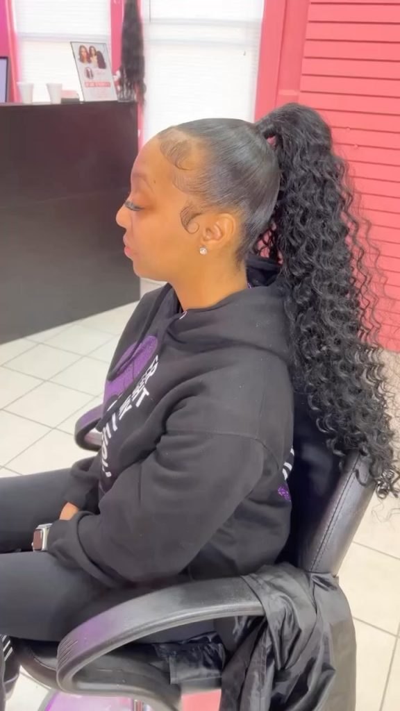 High Curly Ponytail Hairstyles for Black Women  – monae4_ – 1