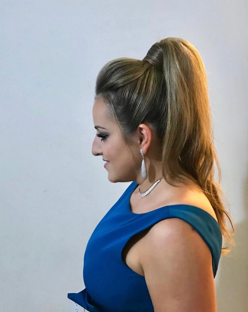 High Ponytail Hairstyles for Medium Length Hair Women  – svetatsyb – 1