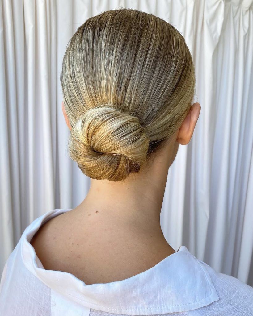 Sleek Low Bun Hairstyles for Women  – bridalknot – 1