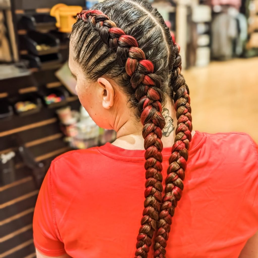 Double French Braids 90s Hairstyles for Women – braidersteph – 1