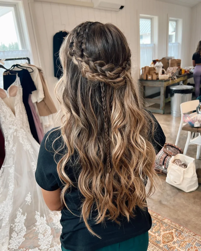 Half-Up, Half-Down Braided Style for women – braidsby_emilydrew – 1