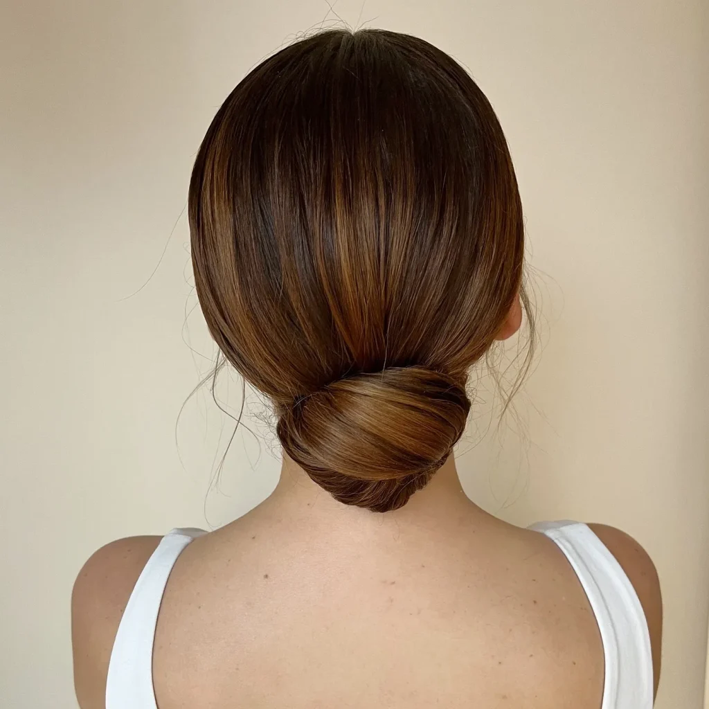 Sleek Low Bun for women – bridalhaircollective